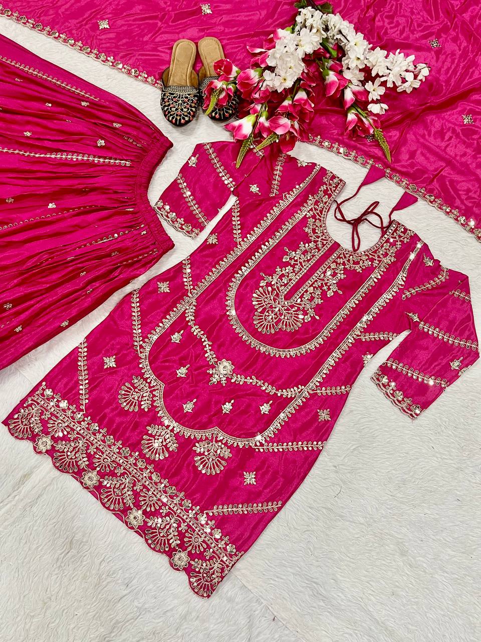 The Rani Pink Ceremonial Heritage Gharara